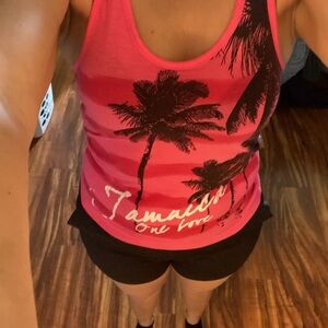 Jamaica Tank Top with Palm Tree Design